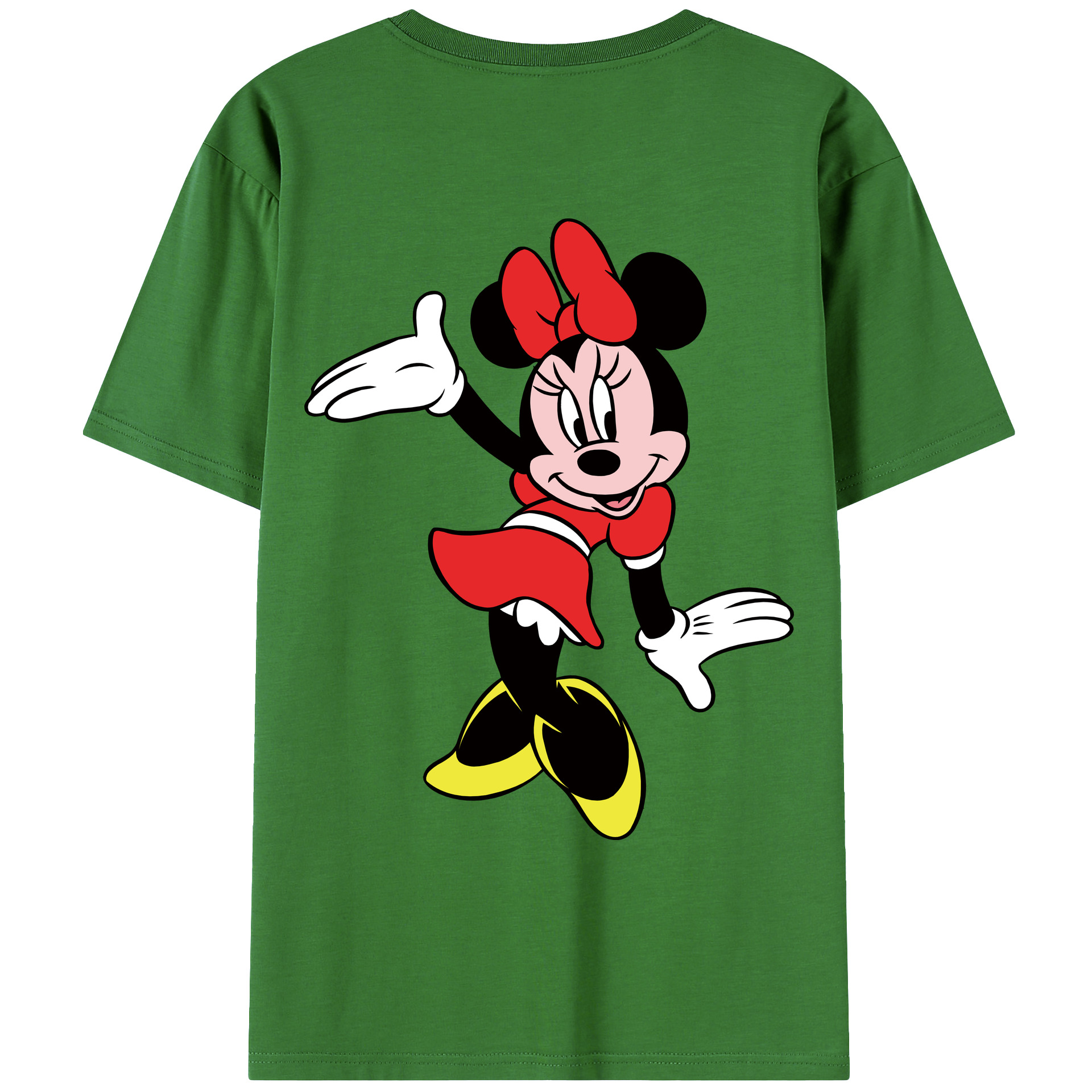 ミッキーマウス Mickey Mouse レディース半袖Tシャツ(バックプリント)